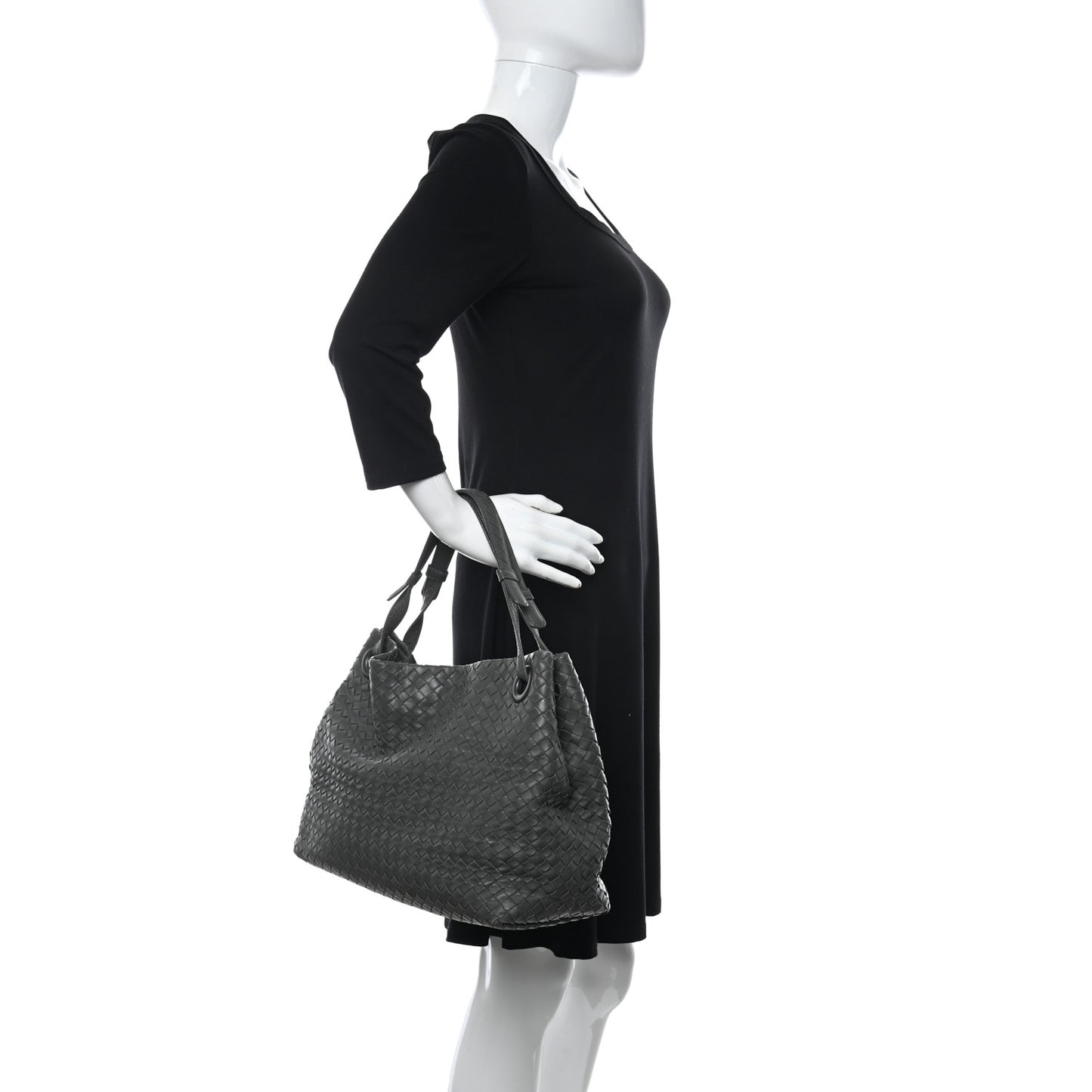 Nappa Intrecciato Bella Tote Grey