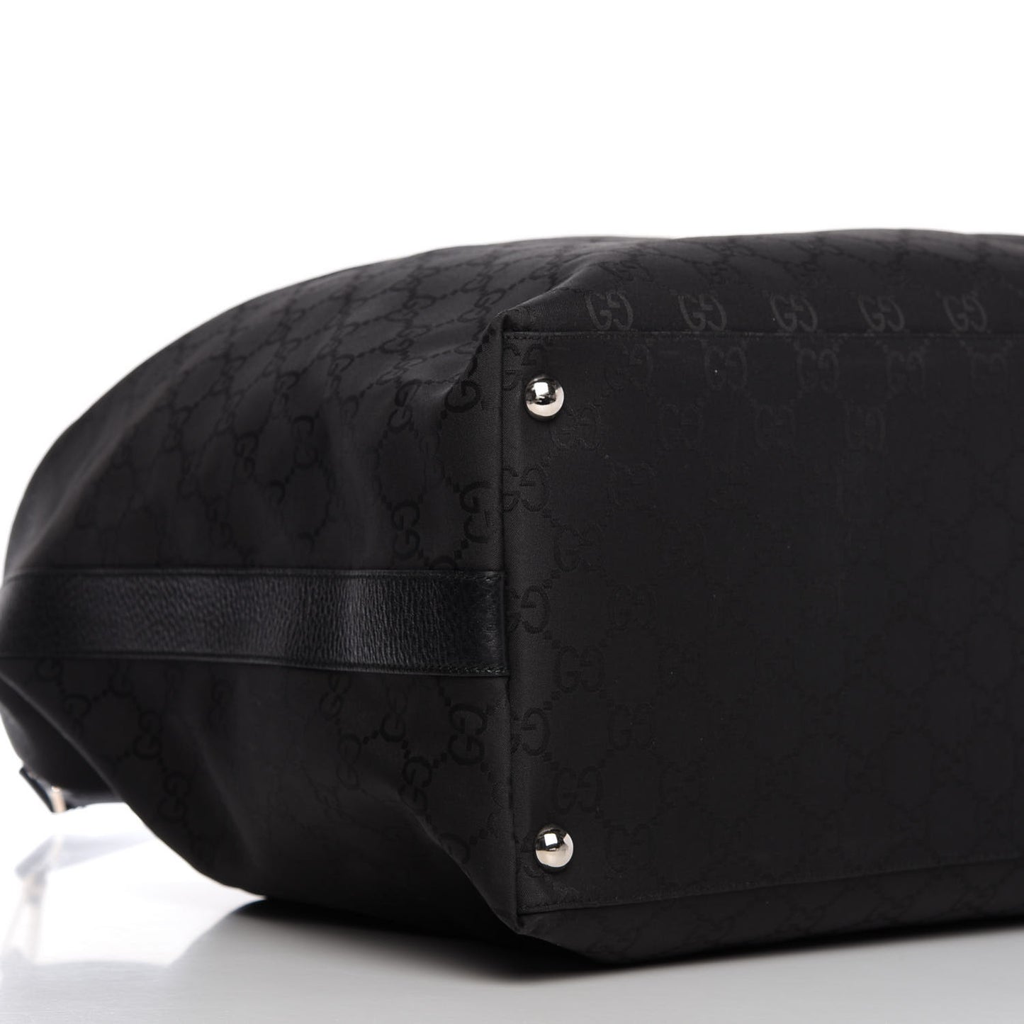Nylon Monogram Oversized Overnight Bag Black