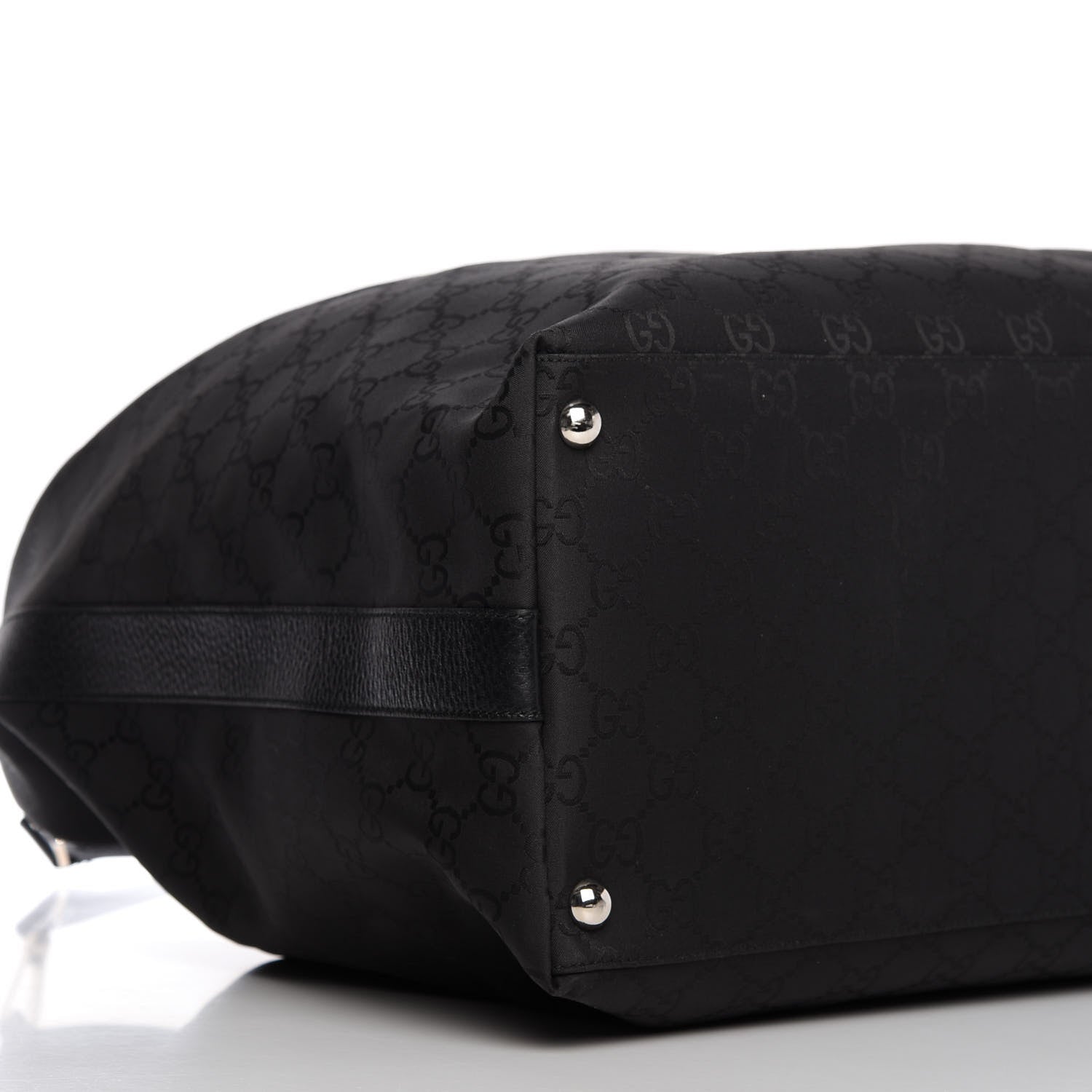 Gucci Nylon Monogram Oversized Overnight Bag Black 6 of 9
