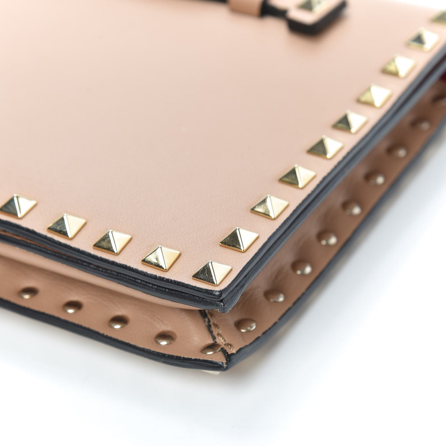Nappa Rockstud Wristlet Clutch Alpaca
