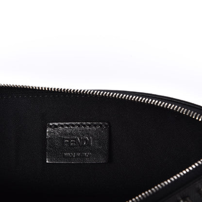 Fendi Vitello Elite Mink Fur Studded Karlito Zip Pouch Black 7 of 9