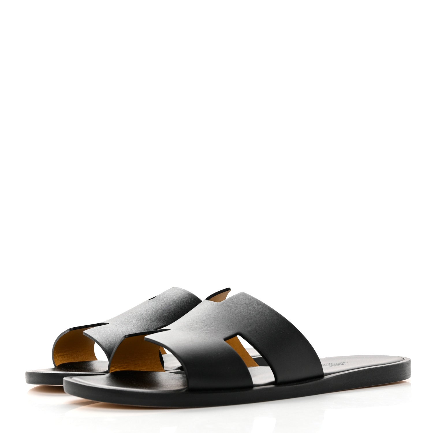 Hermes Calfskin Mens Izmir Sandals 41 Black 4 of 9