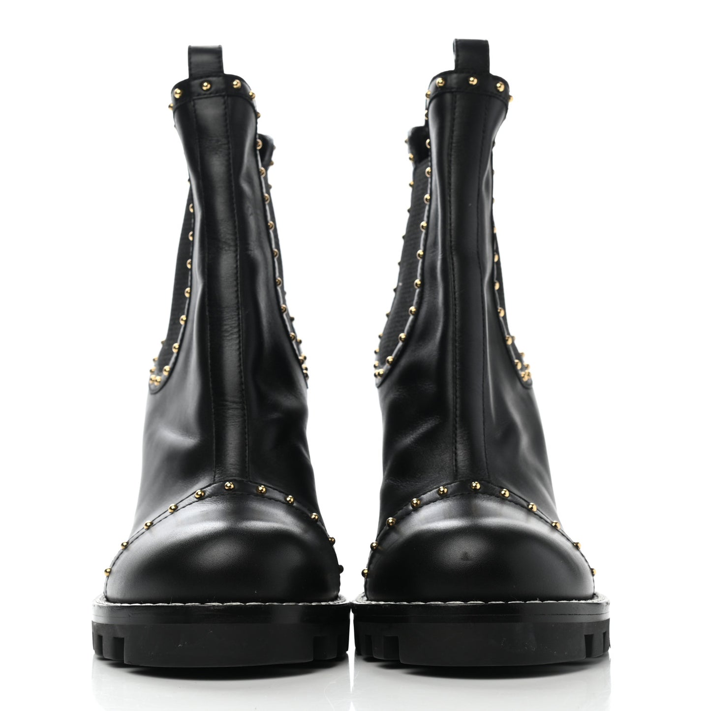 Calfskin Rockabilly Chelsea Ankle Boots 41 Black