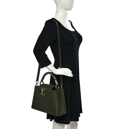 Louis Vuitton Taurillon Snakeskin Capucines PM Khaki 2 of 8