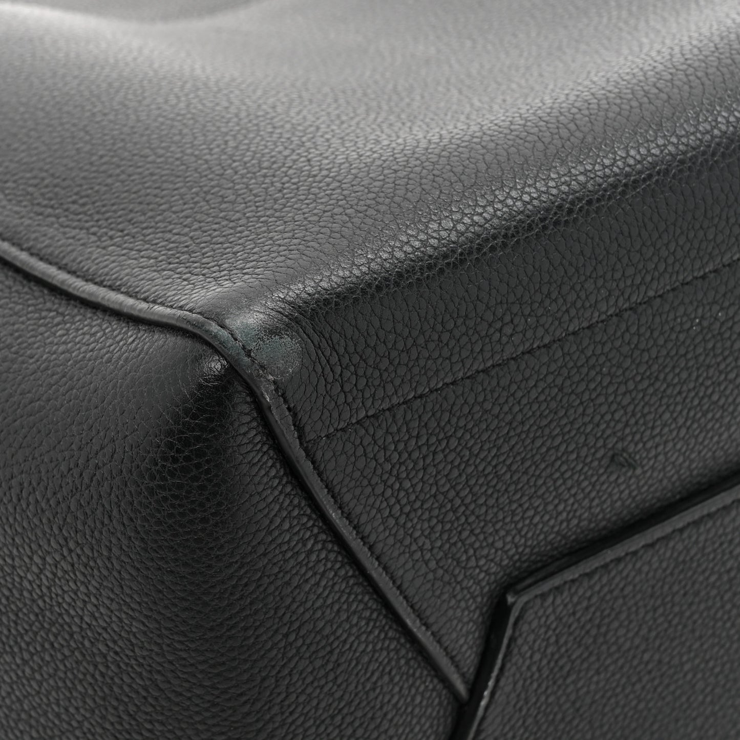 Soft Grained Calfskin Sangle Bucket Bag Black