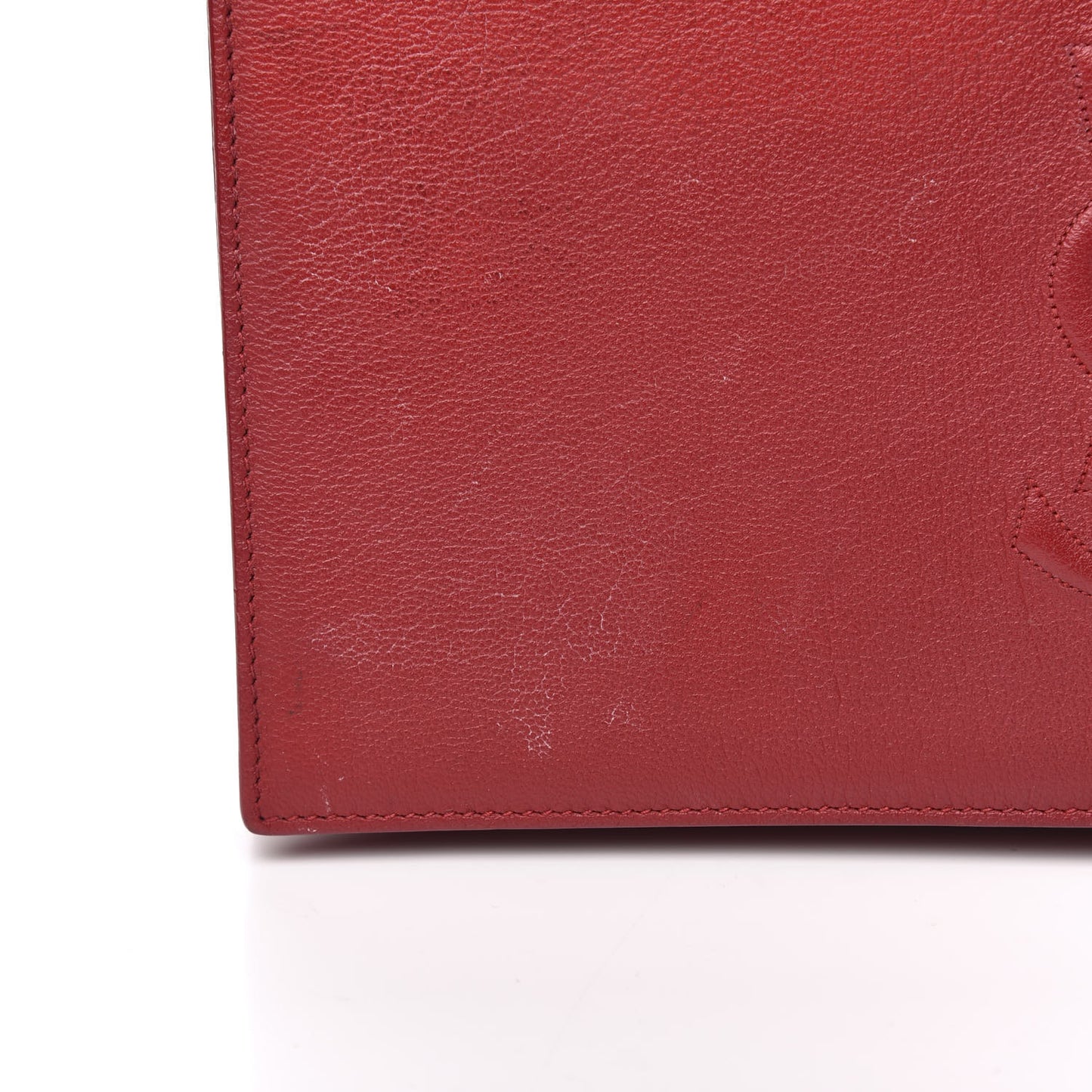 Calfskin Monogram Large Belle De Jour Clutch Red