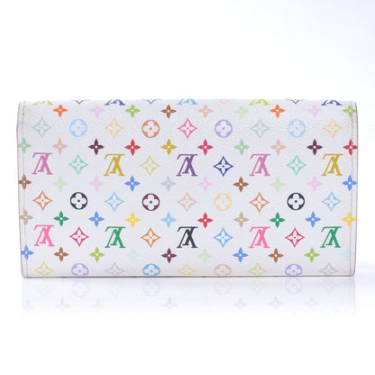 Louis Vuitton Monogram Multicolor Sarah Wallet White Orange 6 of 8