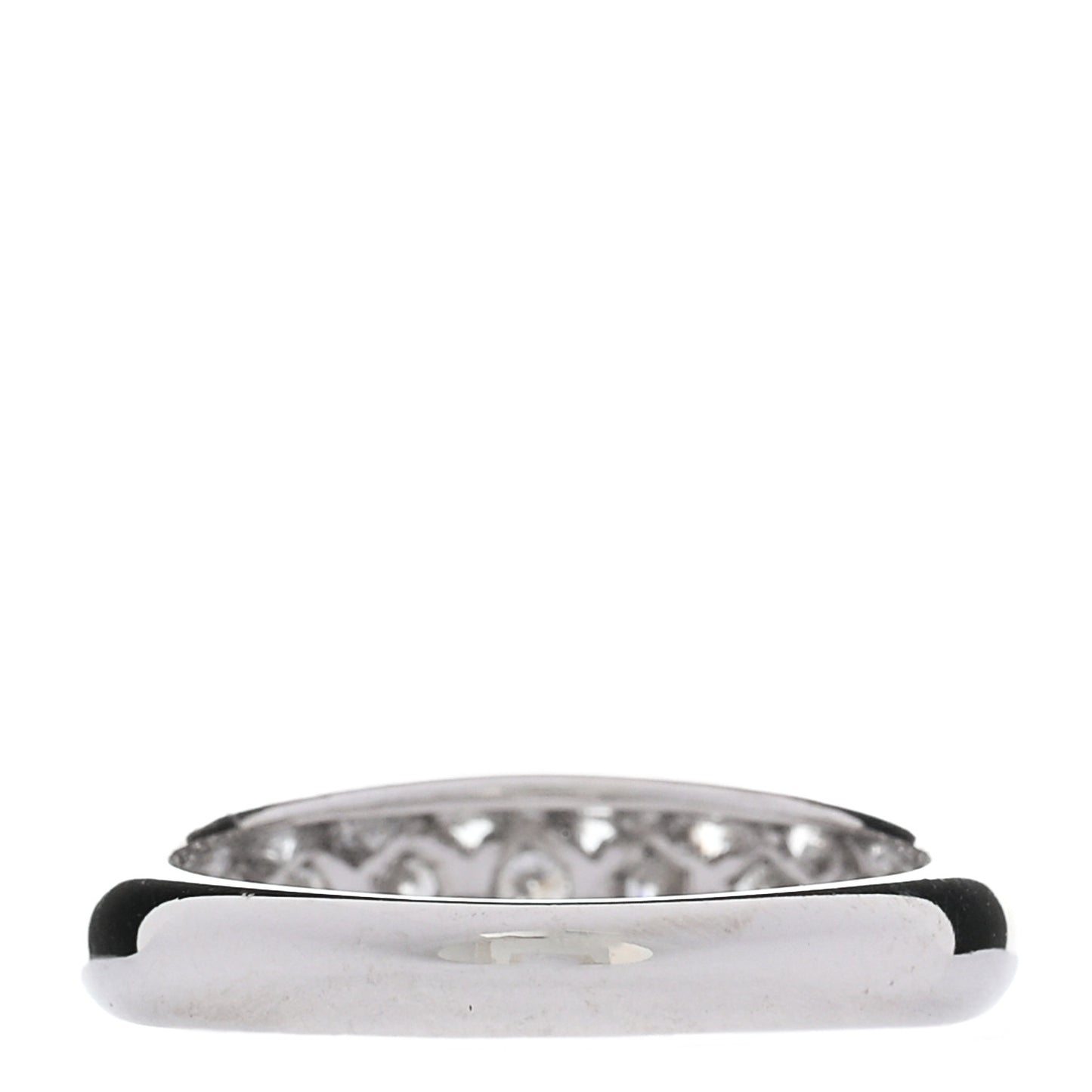 Platinum Diamond 1.18ctw Three Row Dome Band Ring  52 6