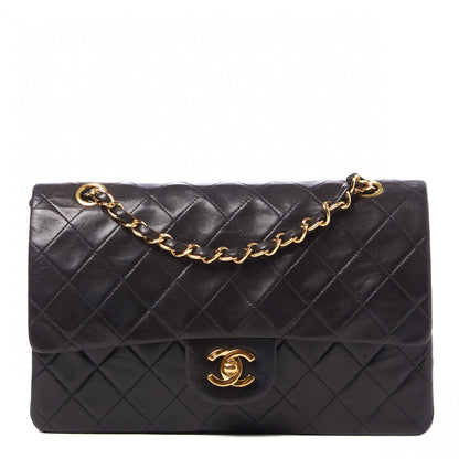 Chanel Lambskin Quilted Medium Double Flap Black 1 of 9