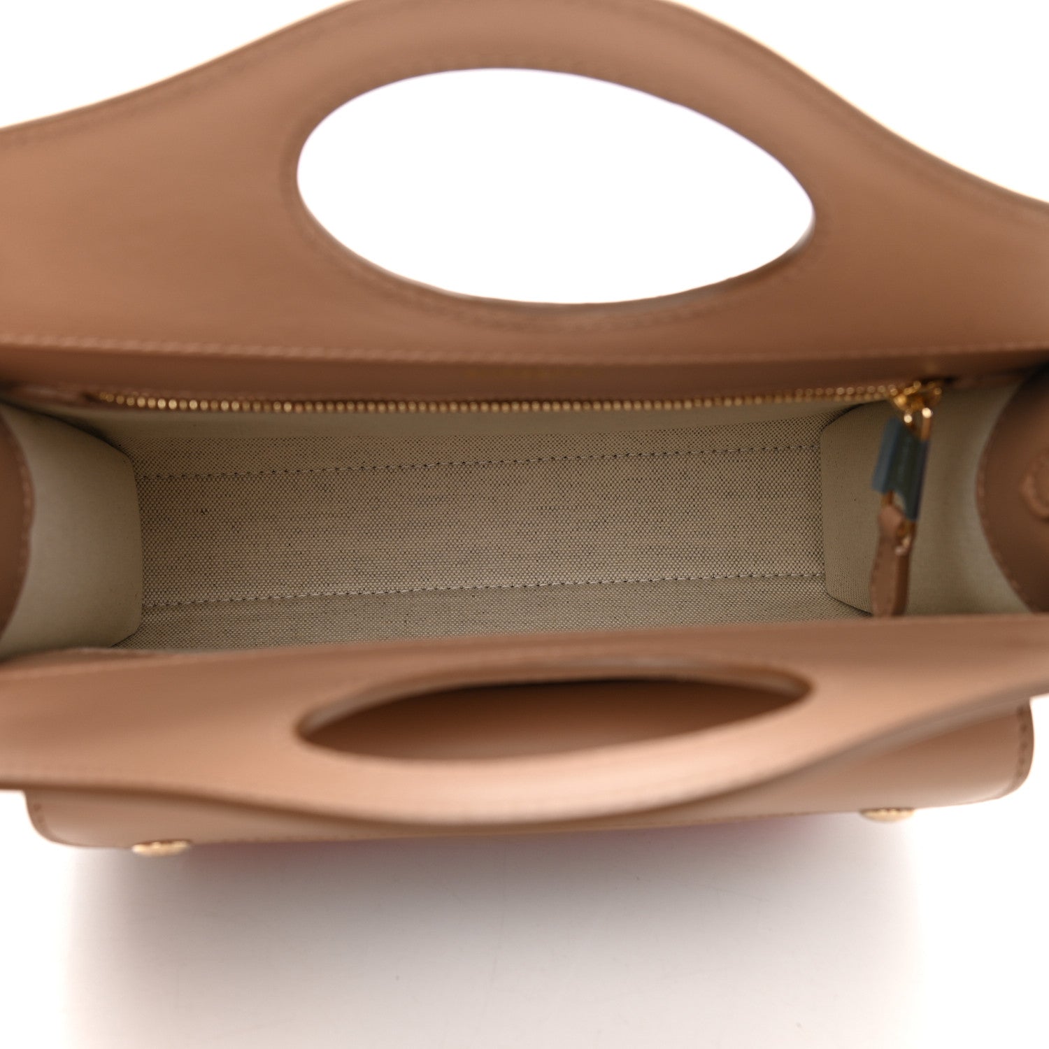 Burberry Smooth Calfskin Striped Mini Pocket Bag Camel 5 of 8