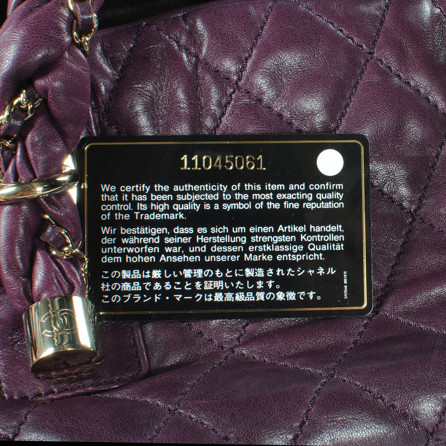 Distressed Lambskin Lady Braid Bowler Purple