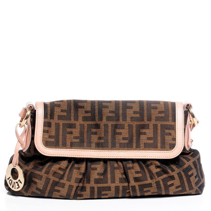 Fendi Zucca Cuoio Lucido Small Chef Shoulder Bag Tobacco Bois de Rose 1 of 10