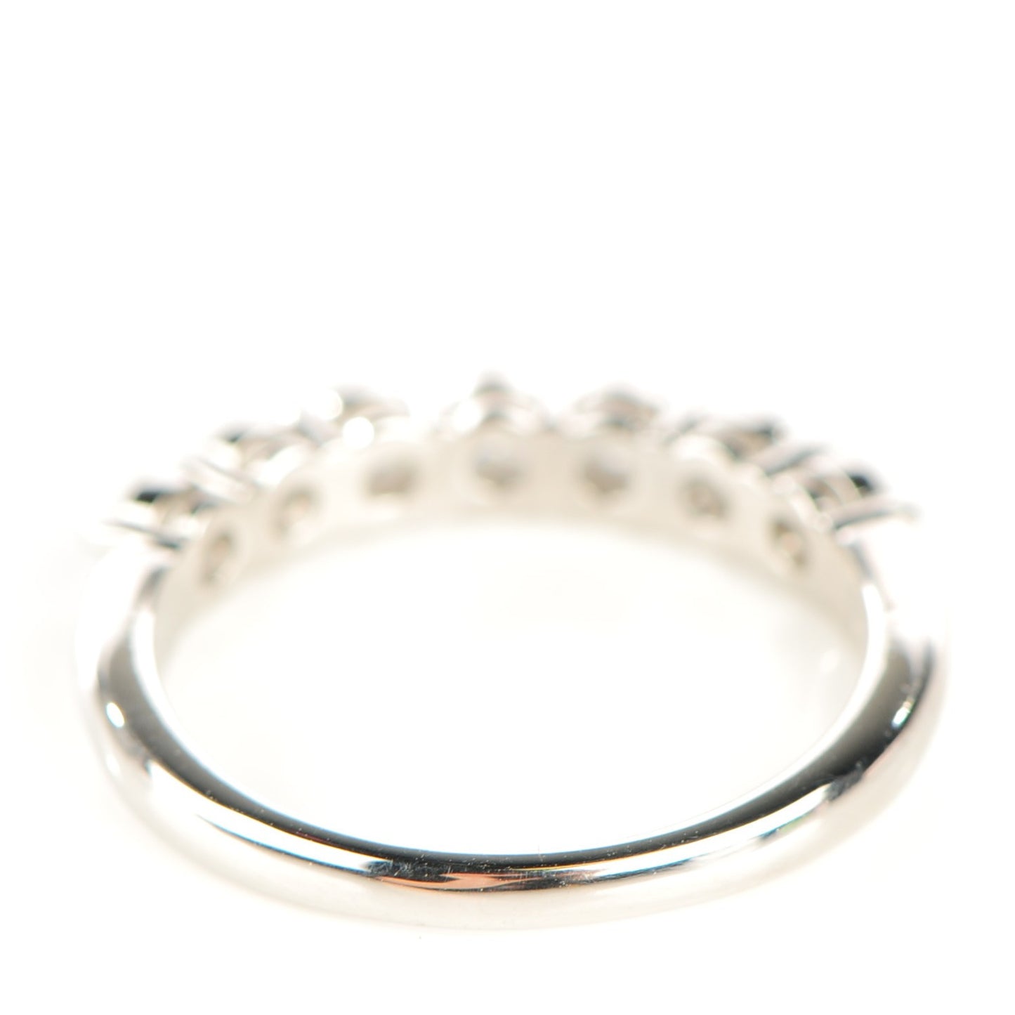 Platinum Diamond 3mm Shared Setting Band Ring 7.5