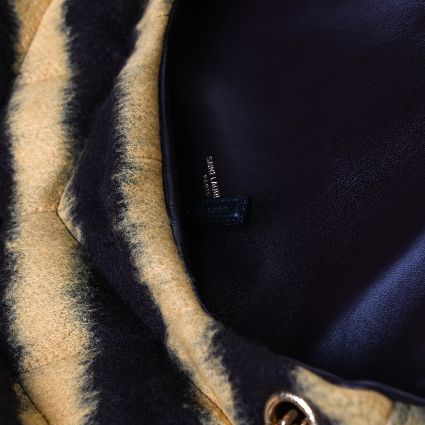 Tie Dye Wool Quilted Small Loulou Puffer Monogram Chain Satchel Yellow Pacific Blue Dark Pecan