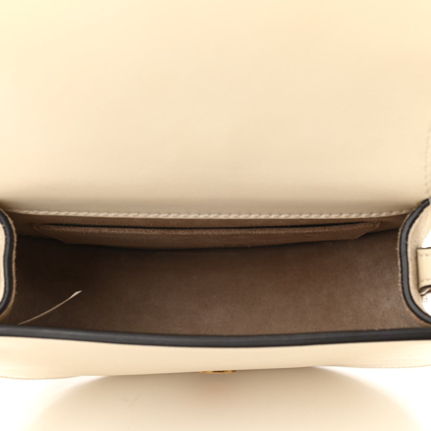 Calfskin Suede Small Nile Bracelet Bag Off White
