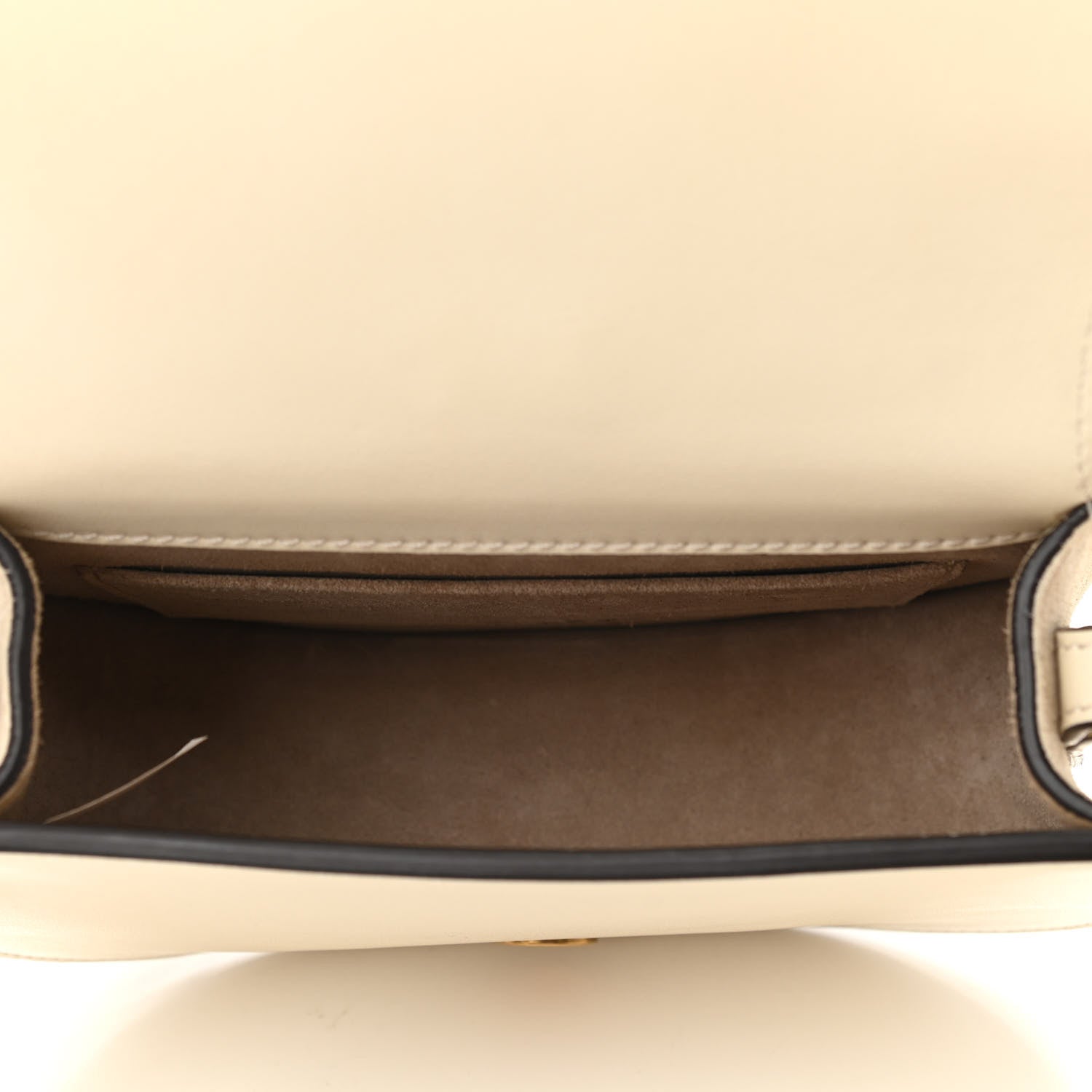 Chloe Calfskin Suede Small Nile Bracelet Bag Off White 5 of 10