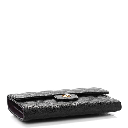Chanel Caviar Quilted Large Flap Wallet Black 4 of 11