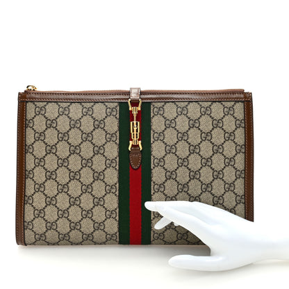 Gucci GG Supreme Monogram Large Jackie 1961 Pouch Brown 2 of 8