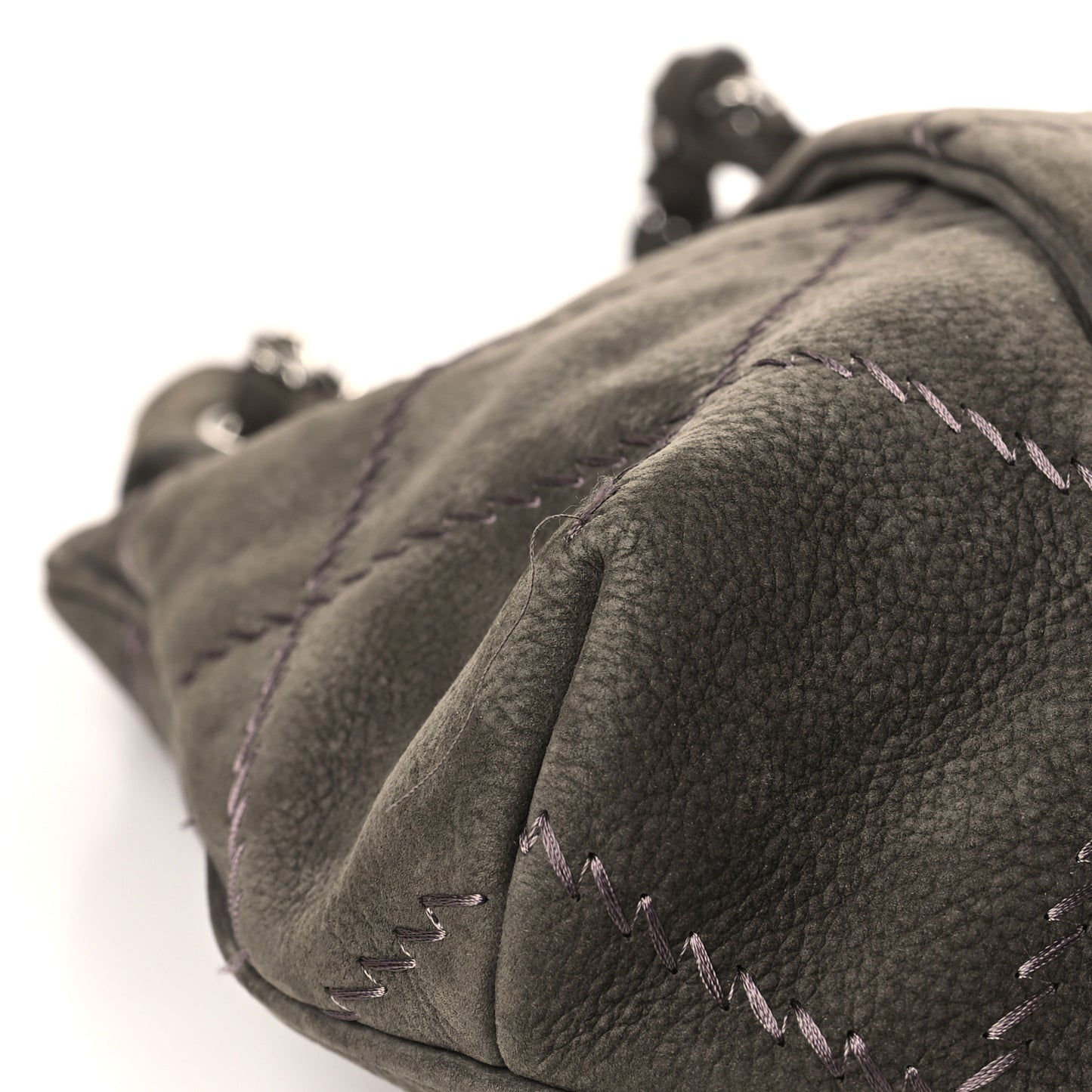Suede Ultimate Stitch Hobo Grey