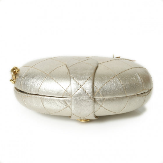 Hard Case Tassel Evening Bag Metallic
