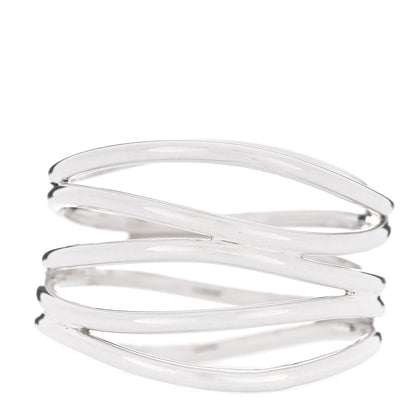 Tiffany Sterling Silver Elsa Peretti 5 Row Wave Ring 48 4.5 3 of 4
