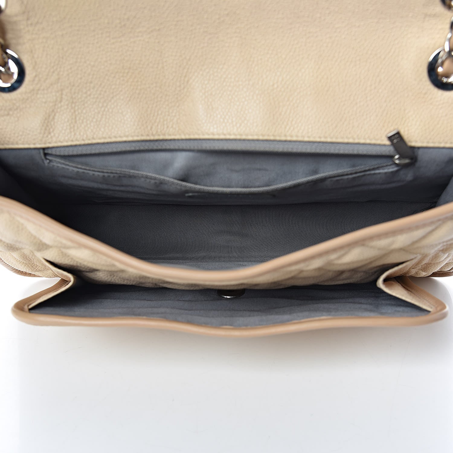 Chanel Caviar Quilted Large French Riviera Flap Beige 5 of 20