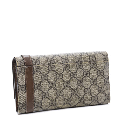 Gucci GG Supreme Monogram Nice Continental Wallet Maple Brown 2 of 13