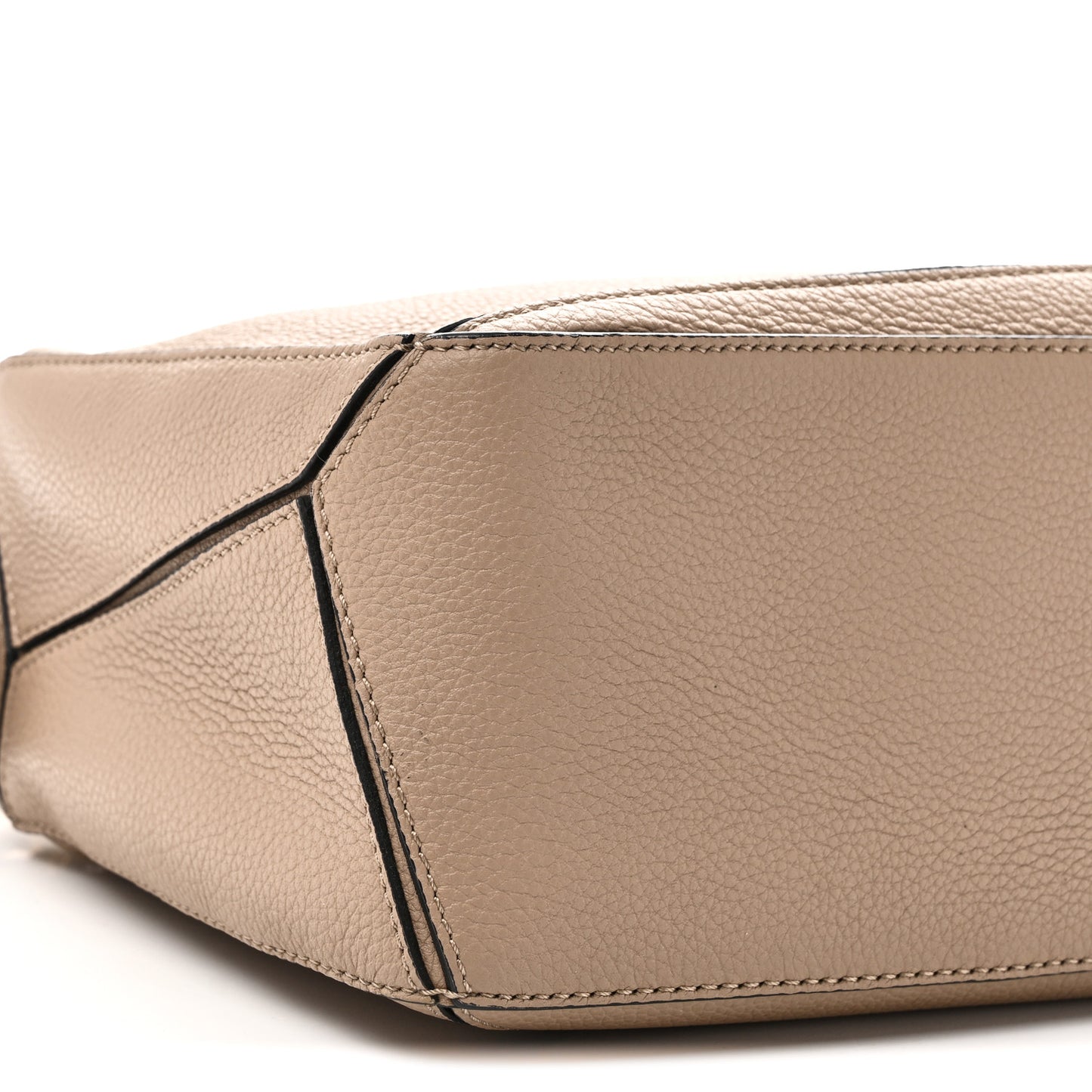 Grained Calfskin Small Puzzle Bag Sand