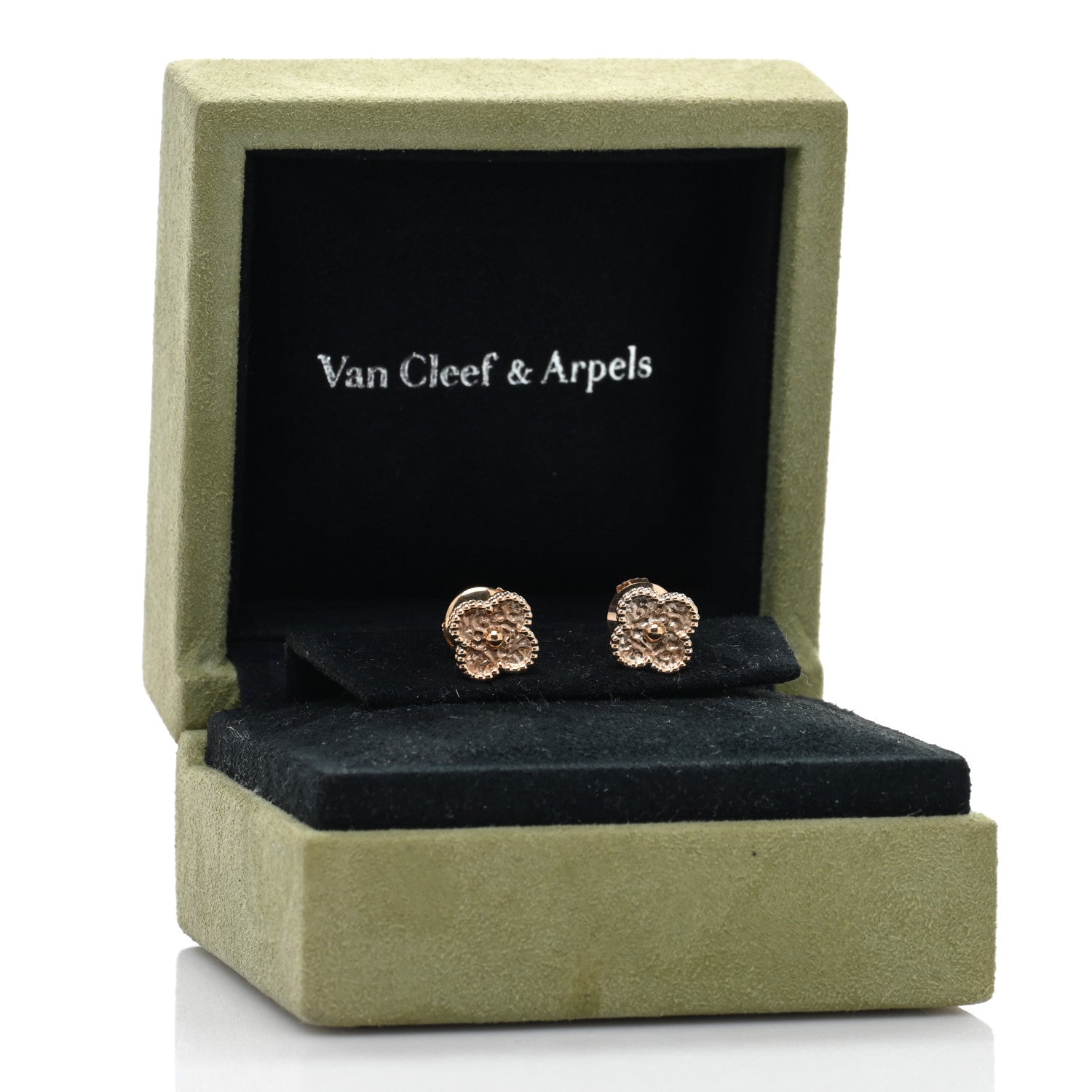 Van Cleef & Arpels 18K Rose Gold Sweet Alhambra Earrings 6 of 6