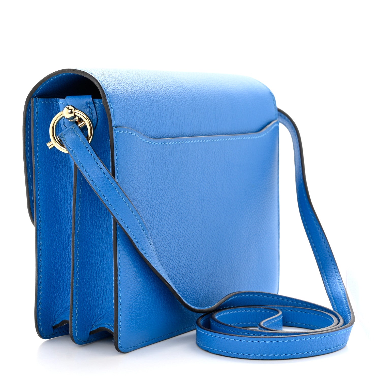 Hermes Evercolor Mini Sac Roulis Bleu Hydra 3 of 6