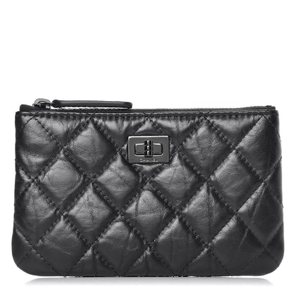 Chanel Aged Calfskin Quilted Small Reissue Cosmetic Case So Black 1 of 8