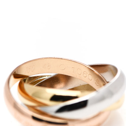 Cartier 18K Pink Yellow White Gold Classic Les Must De Cartier Trinity Ring 48 4.5 4 of 5