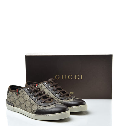Gucci GG Supreme Monogram Low Top Sneakers 37 Brown 9 of 9