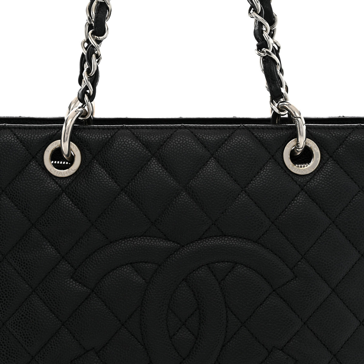 Chanel Caviar Quilted Grand Shopping Tote GST Black 8 of 10