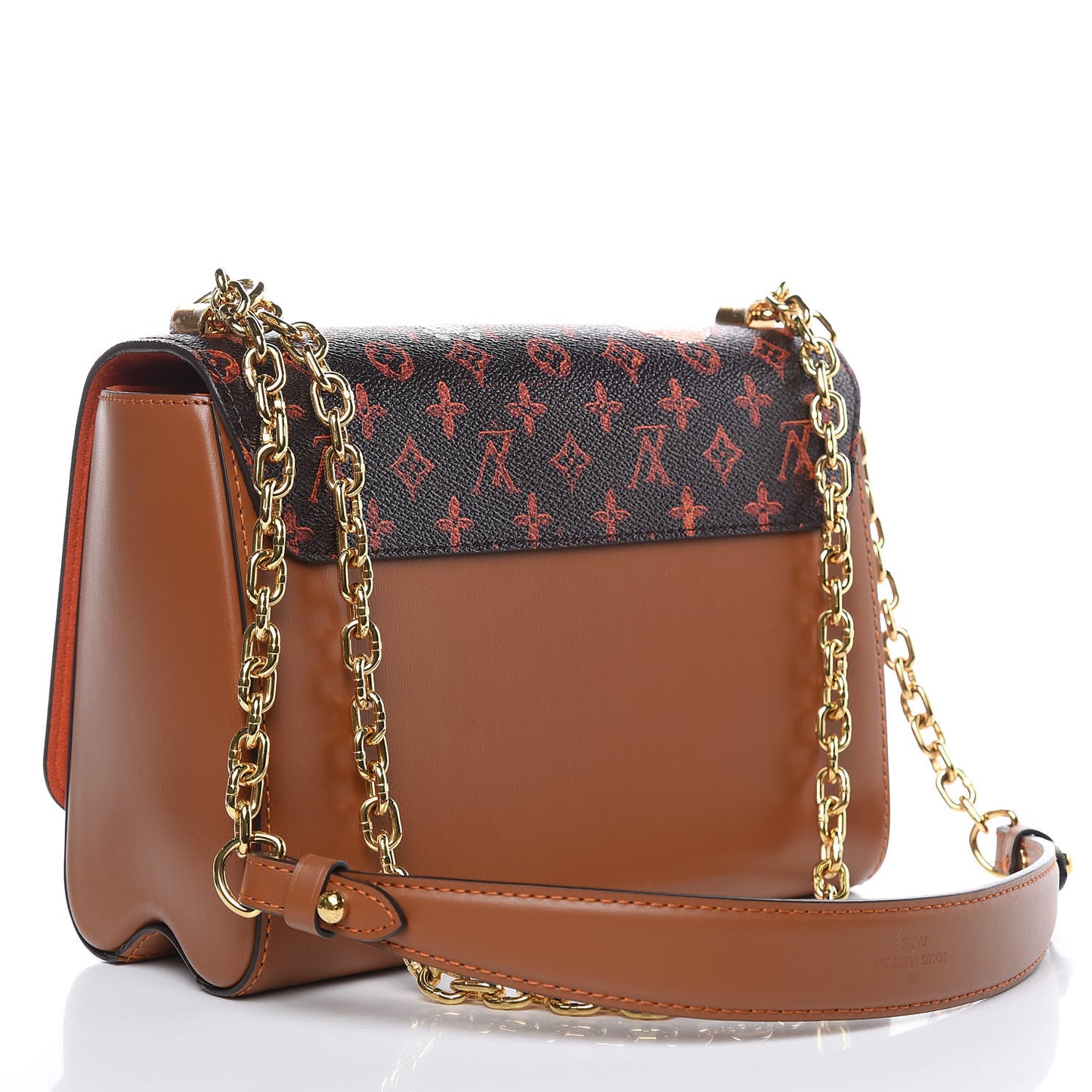 Calfskin Catogram Twist Shoulder Bag MM Marron
