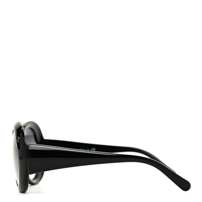 Chanel Acetate CC Logo Round Sunglasses 5154 Black 3 of 7