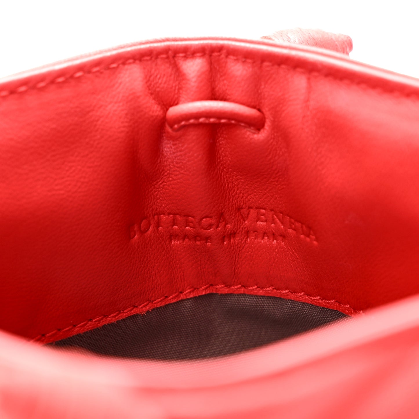 Nappa Intrecciato Mini Shoulder Bag Red