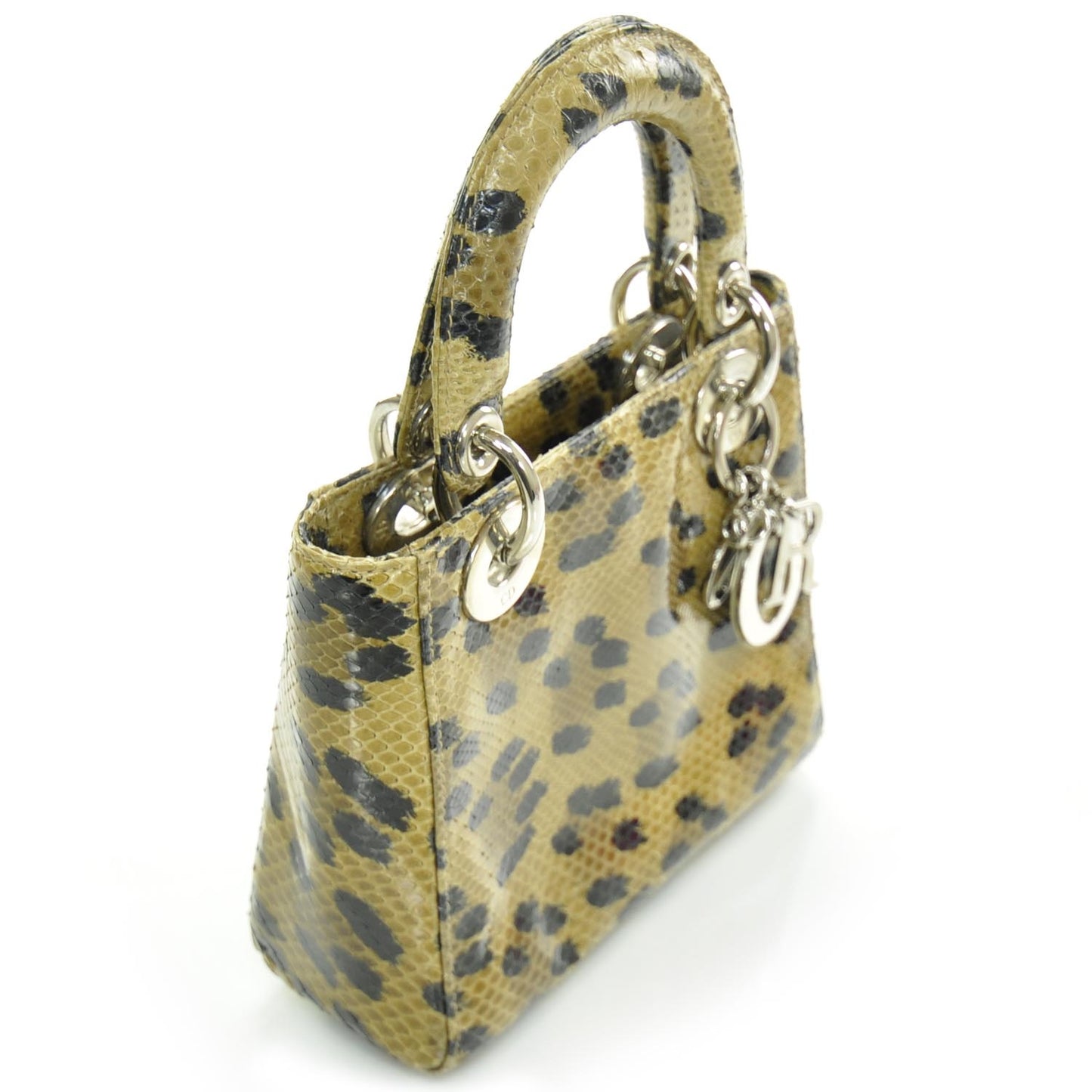 Leopard Printed Python Mini Lady Dior