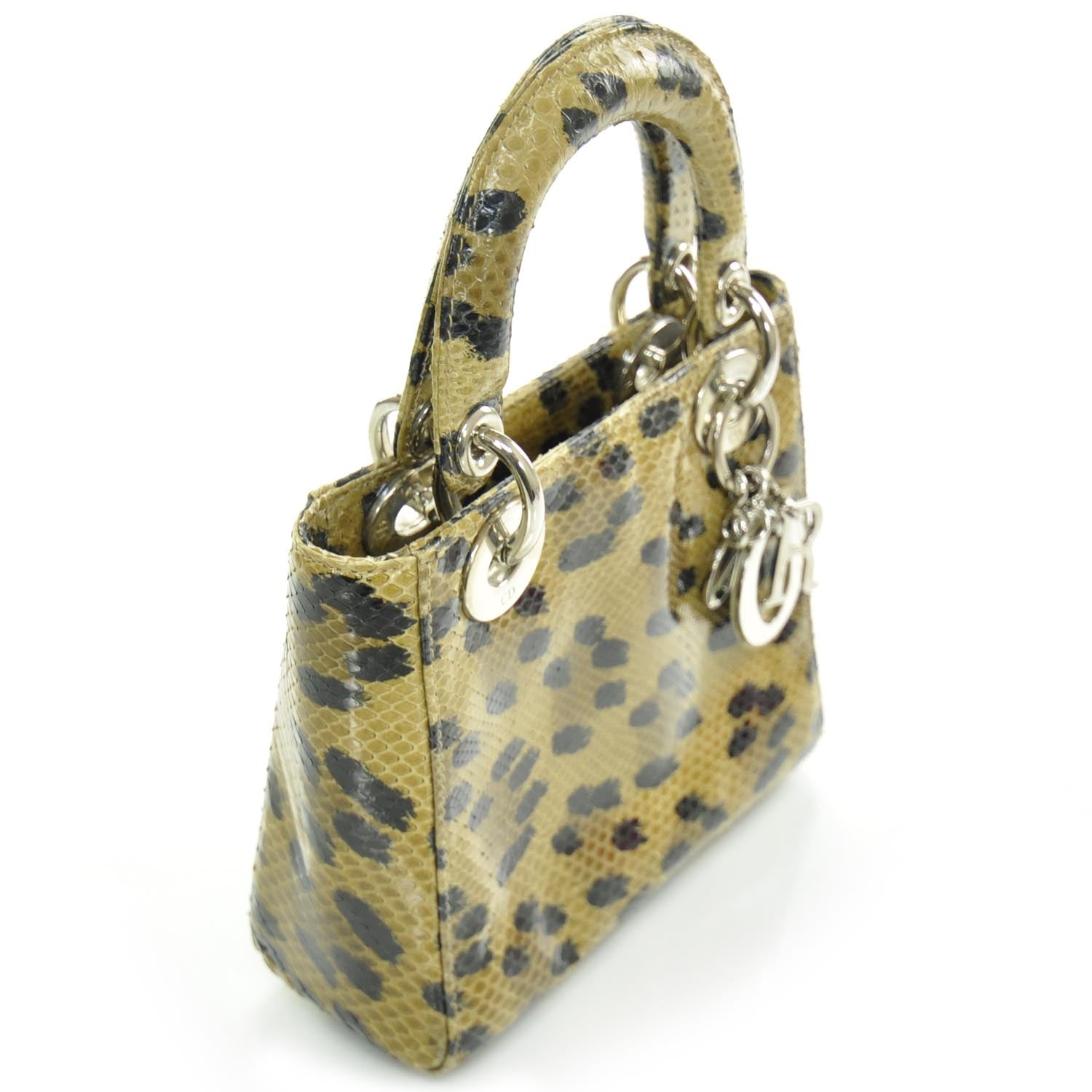 Christian Dior Leopard Printed Python Mini Lady Dior 3 of 8