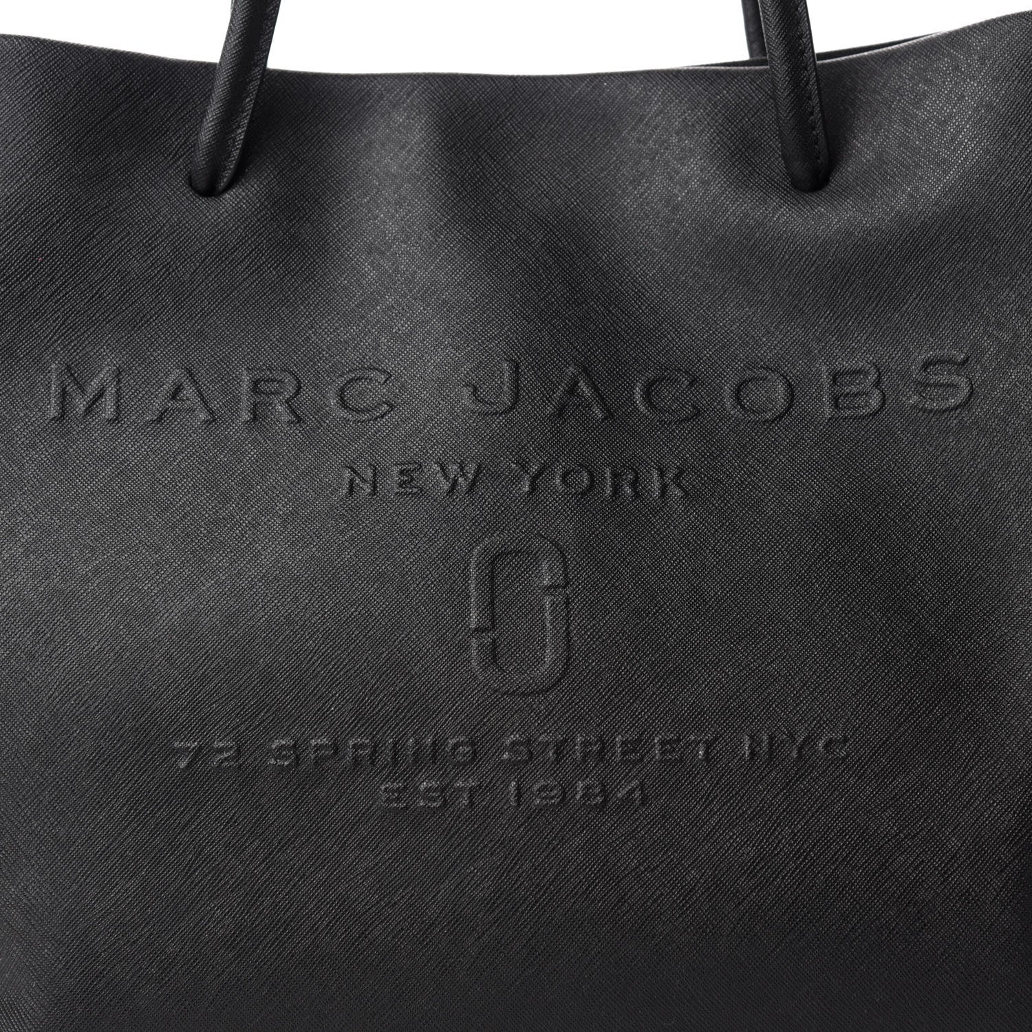 Marc Jacobs Calfskin Embossed Logo East West Shopper Tote Black 10 of 10