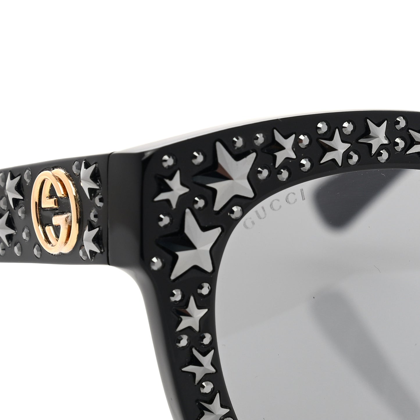 Acetate Stars Cat Eye Sunglasses GG0116S Black