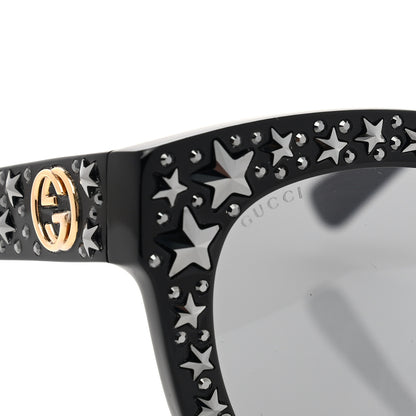 Gucci Acetate Stars Cat Eye Sunglasses GG0116S Black 8 of 9