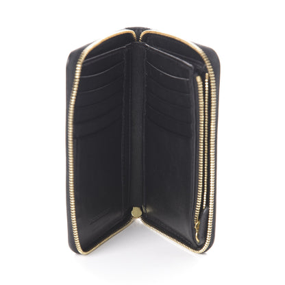Burberry Calfskin Horseferry Check Medium Marston Zip Around Wallet Black 5 of 6