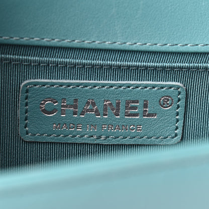 Chanel Calfskin Quilted Medium Boy Flap Turquoise 6 of 10