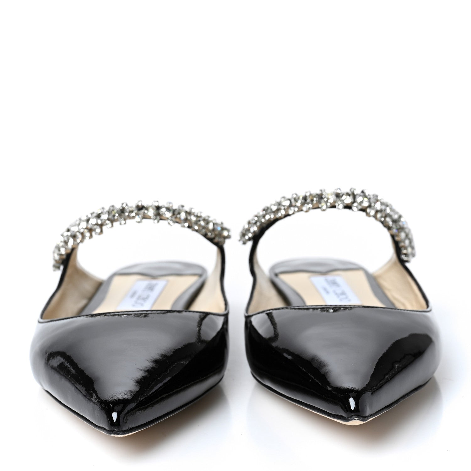 Jimmy Choo Patent Calfskin Bing 100 Mules 41 Black 2 of 7