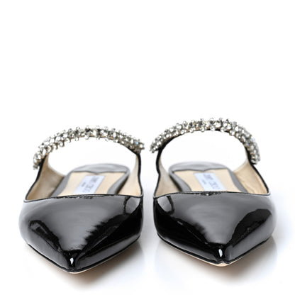Jimmy Choo Patent Calfskin Bing 100 Mules 41 Black 2 of 7