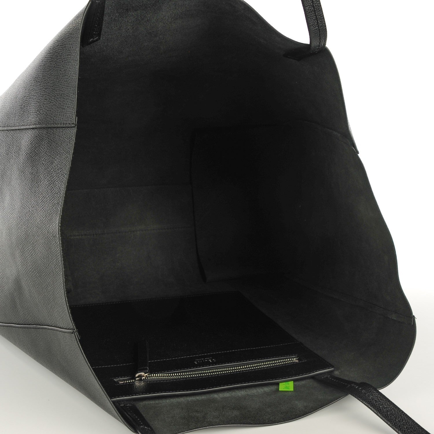 Celine Grained Calfskin Horizontal Cabas Black 5 of 12