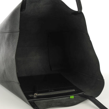 Celine Grained Calfskin Horizontal Cabas Black 5 of 12