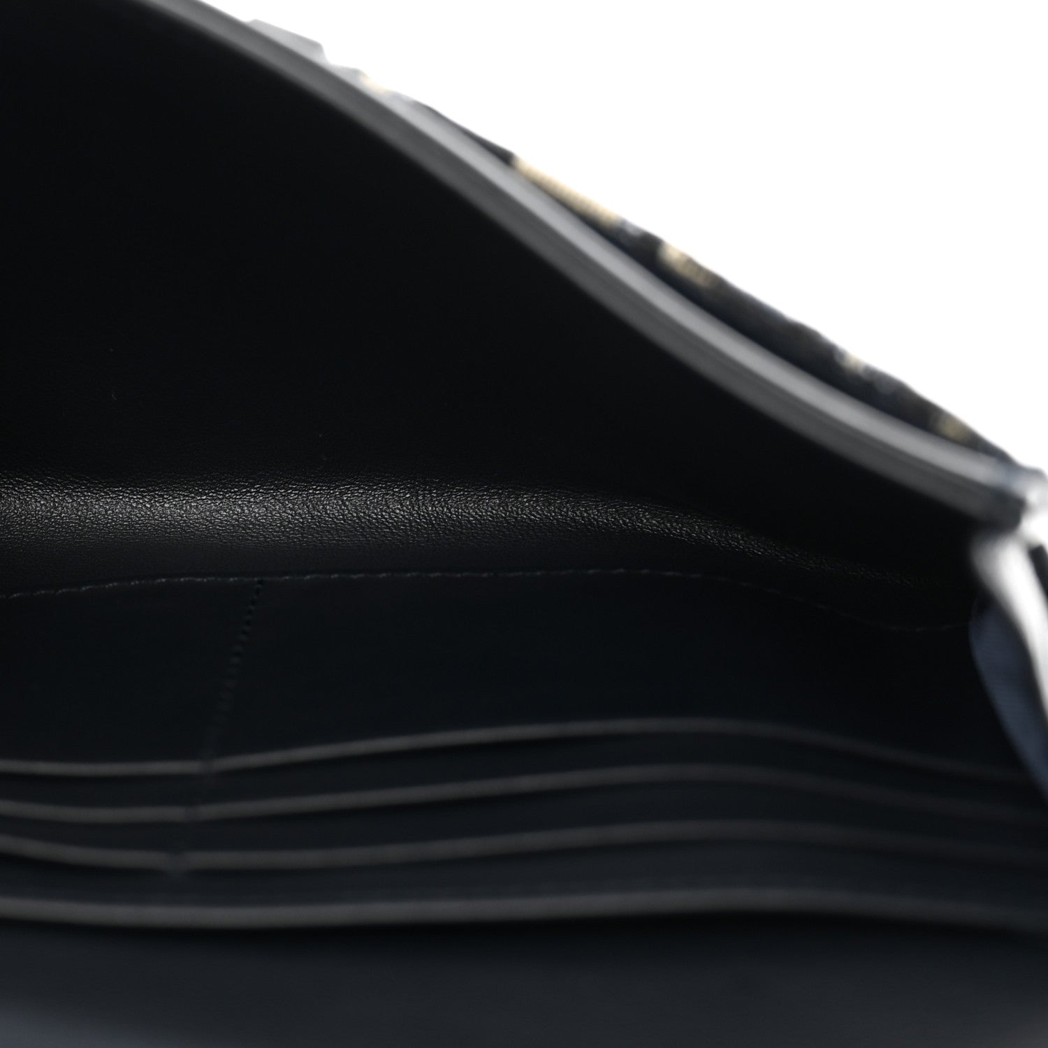 Christian Dior Oblique Saddle Chain Long Wallet Blue 6 of 12