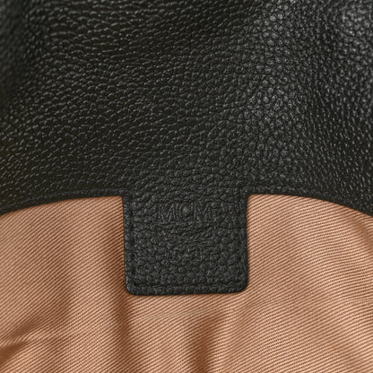 MCM Visetos Corina Foldover Crossbody Bag Cognac Black 7 of 11